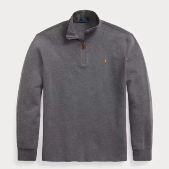 Polo Ralph Lauren, Quarter Zip Pullover, Grey, Men’s Size Large - Picture 1 of 14